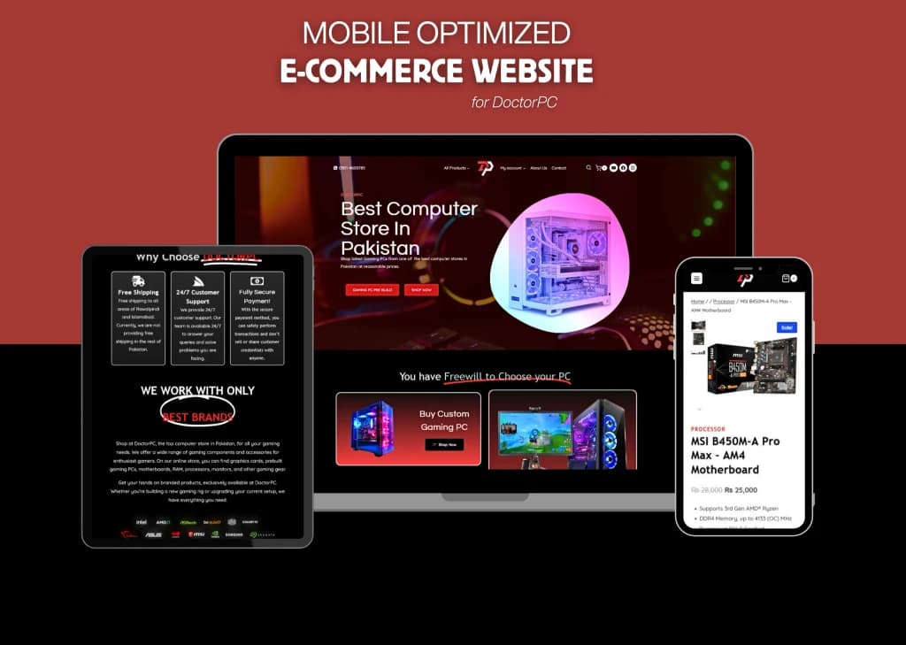 Gaming PC E-Commerce Website Project