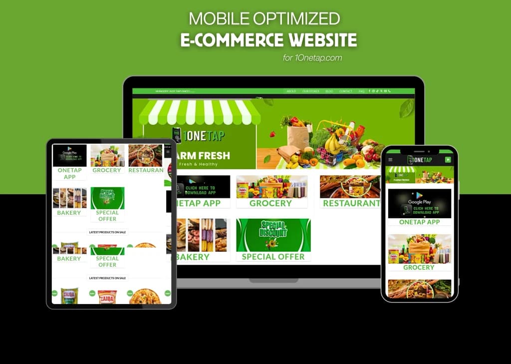 E-Commerce Website for 1onetap.com